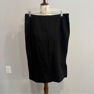 Eileen Fisher Black Midi Pencil Skirt‎ Medium